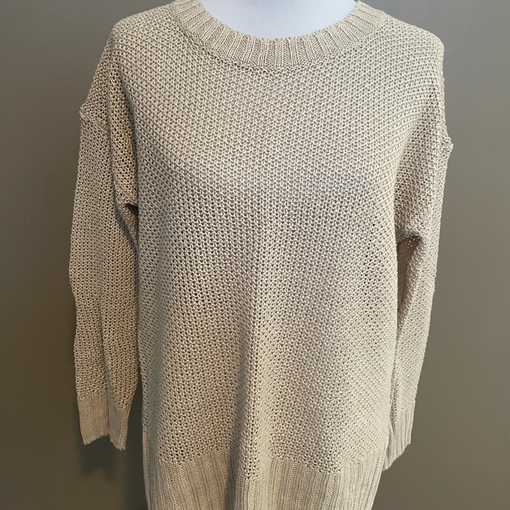 J. Crew 100% Linen Beach Sweater in Sand size S